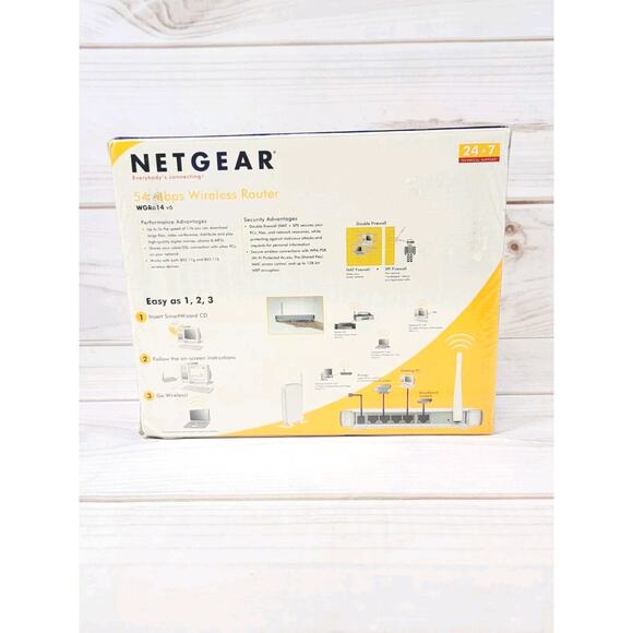 NETGEAR Wireless-G Router Internet Modem 54 Mbps WGR614 New In Box - Picture 2 of 7
